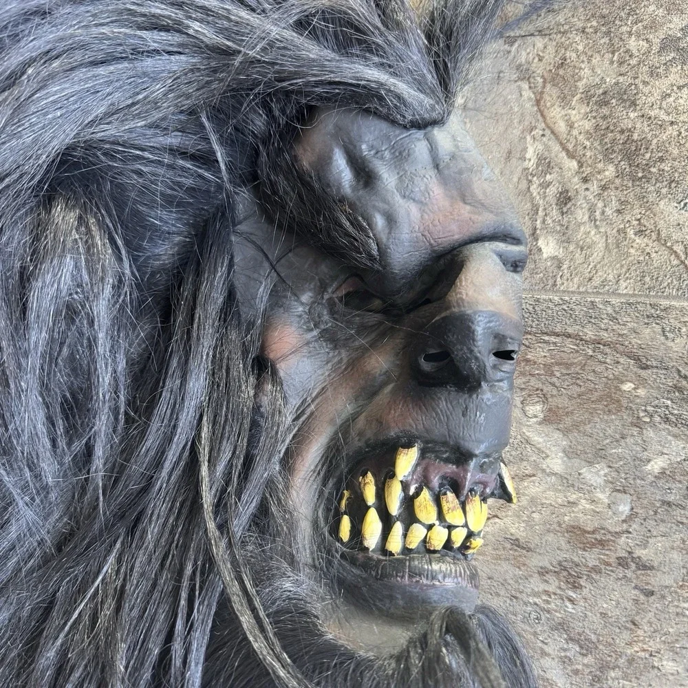 RARE! Mario Chiodo Latex‎ Mask ~ WEREWOLF ~ Full Head Mask with Hair Halloween